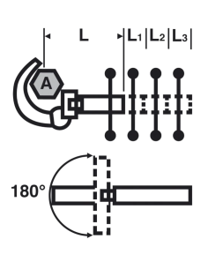Sink wrench VIRAX 1.1/2 - 2 2