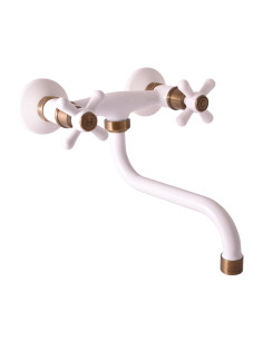 Izlietnes sviras maisītājs MORAVA RETRO WHITE/BRONZE,RAV...