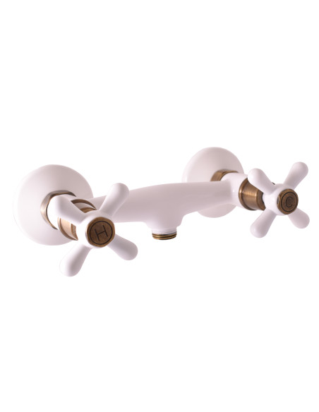 Dušas sviras maisītājs MORAVA RETRO WHITE/BRONZE,RAV Slezák