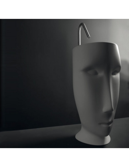 grīdas dizaina izlietne Moloco, balta - 1