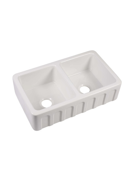 Kerasan ceramic kitchen sink Surrey, 103x47 cm, white - 1 Kerasan ceramic kitchen sink Surrey, 103x47 cm, white - 1