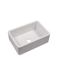 keramikas virtuves izlietne Yorkshire, 68x47 cm, balta, grozāma - 1 2