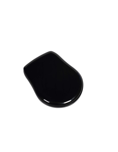 Kerasan Retro melns poda vāks, hromētas eņģes (nav soft-close) - 1