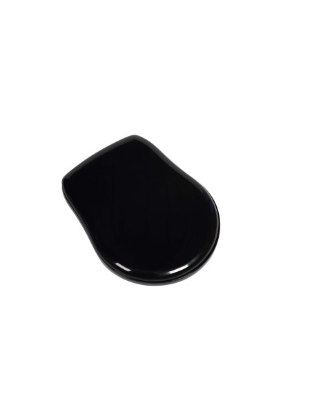 Kerasan Retro melns poda vāks, hromētas eņģes (nav soft-close) - 1 Kerasan Retro melns poda vāks, hromētas eņģes (nav soft-close) - 1