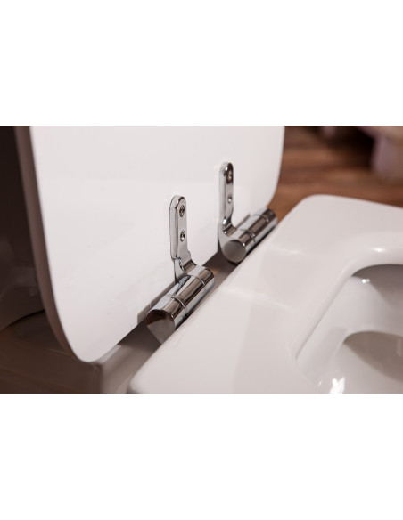 WALDORF balts poda vāks ar hromētām eņģēm - 2 WALDORF balts poda vāks ar hromētām eņģēm - 2