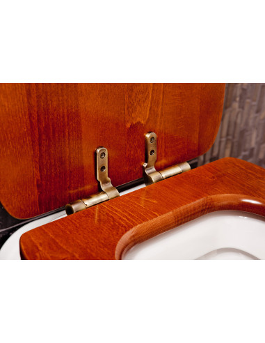 WALDORF balts poda vāks ar mīksti aizveramām vecām bronzas eņģēm - 2