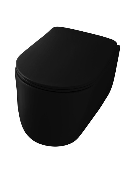 Komplekts: bezmalas sienas piekarināmais pods Nolita, melns matēts 531431T + Soft Close sēdeklis 539131 - 1 Komplekts: bezmalas sienas piekarināmais pods Nolita, melns matēts 531431T + Soft Close sēdeklis 539131 - 1