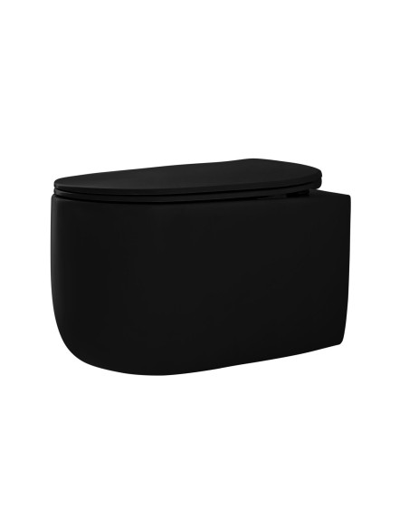 Komplekts: bezmalas sienas piekarināmais pods Nolita, melns matēts 531431T + Soft Close sēdeklis 539131 - 4 Komplekts: bezmalas sienas piekarināmais pods Nolita, melns matēts 531431T + Soft Close sēdeklis 539131 - 4