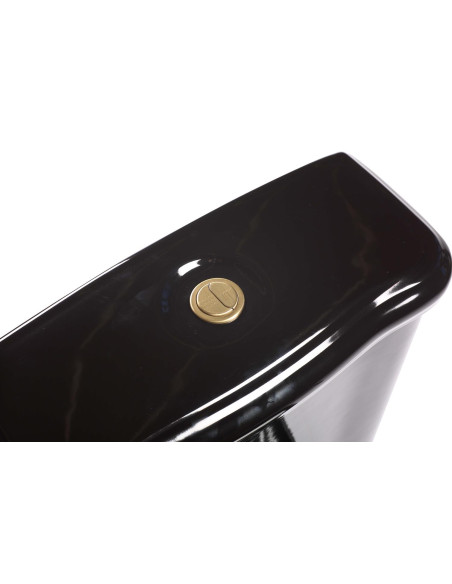 melns Retro wc kompakts, S-trap, bronzēta furnitūra (101204+ 108104+ 750993) - 4