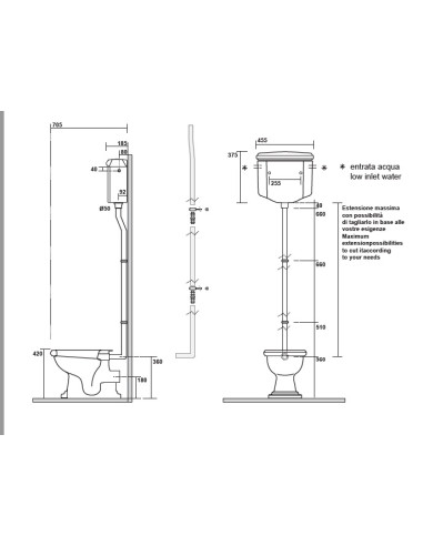 RETRO komplekts 1 , P-trap, bronzēta furnitūra - 3