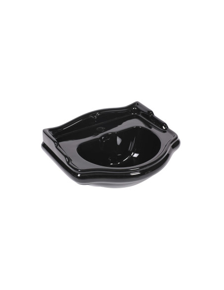 RETRO Viena cauruma izlietne 55, spīdīgi melna - 1