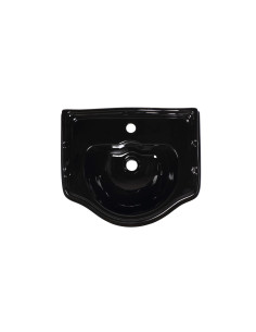 RETRO Viena cauruma izlietne 55, spīdīgi melna - 1 2