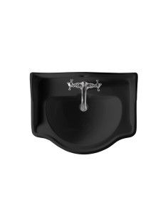 RETRO Viena cauruma izlietne 69, matēta melna - 1 2