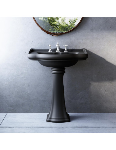 RETRO Viena cauruma izlietne 69, matēta melna - 4