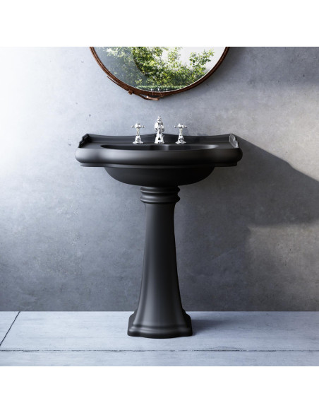 RETRO Viena cauruma izlietne 69, matēta melna - 4