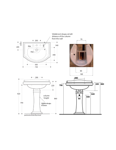 RETRO izlietnes pjedestāls - 3