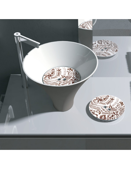 darbvirsmas stiprinājuma izlietne Flute, dekoratīvā plāksne nav iekļauta - 1 darbvirsmas stiprinājuma izlietne Flute, dekoratīvā plāksne nav iekļauta - 1