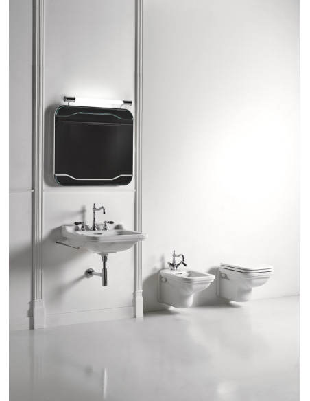 Izlietne Waldorf 60x55 cm, komplektā hromēts pārplūdes gredzens (414001+811390) - 2