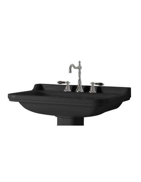 Izlietne Waldorf 60x55 cm matēta melna, komplektā hromēts pārplūdes gredzens (414031+811390) - 1 Izlietne Waldorf 60x55 cm matēta melna, komplektā hromēts pārplūdes gredzens (414031+811390) - 1