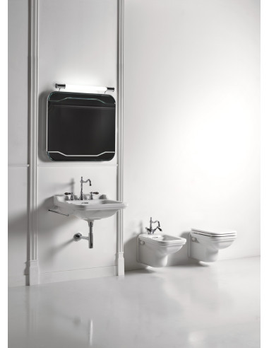 Izlietne Waldorf 80x55 cm, iekļauts bronzas pārplūdes gredzens (811393+414101) - 2