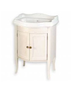 RETRO tualetes galdiņš 60x80x45cm, vecs balts, izlietne nav iekļauta - 6 2