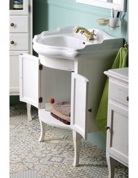 RETRO tualetes galdiņš 60x80x45cm, vecs balts, izlietne nav iekļauta - 2 RETRO tualetes galdiņš 60x80x45cm, vecs balts, izlietne nav iekļauta - 2