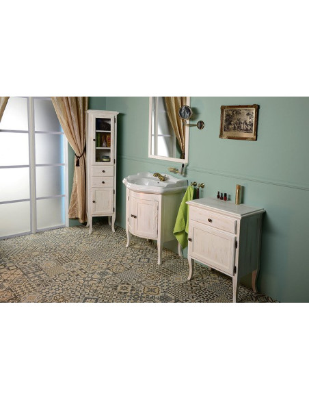 RETRO tualetes galdiņš 60x80x45cm, veci balts, izlietne nav iekļauta - 3