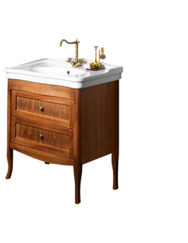 Retro dressing table 73x80x46.5 cm, dark beech, sink not included - 1