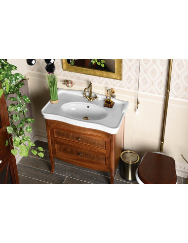 Retro dressing table 73x80x46.5 cm, dark beech, sink not included - 3