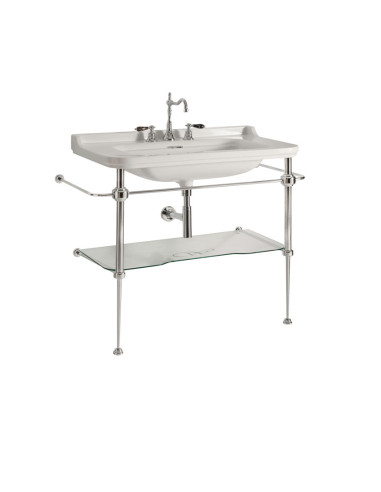 Waldorf bonzēta grīdas iekārta ar stikla plauktu 80 cm izlietnei 4141K3 (919793+920001+920293) - 2