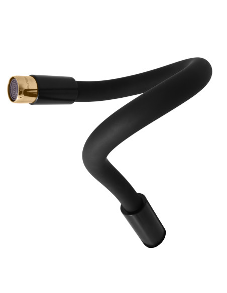SEINA Sink lever mixer with flexible spout BLACK MATT/GOLD - Barva černá matná/zlato,Rozměr 3/8''