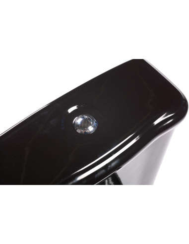 wc Waldorf matēts melns, hromēta skalošanas poga, universāls izvads - 3