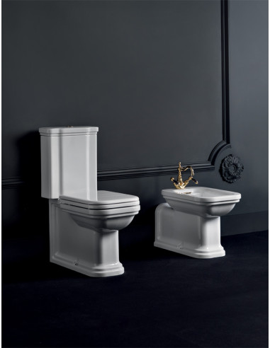 wc Waldorf, bronzas skalošanas poga, universāls izvads - 5