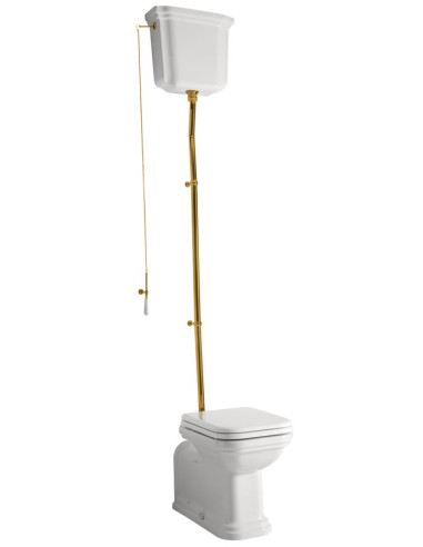 wc Waldorf +augsta līmeņa tvertne, bronzēta armatūra, universāls izvads - 1