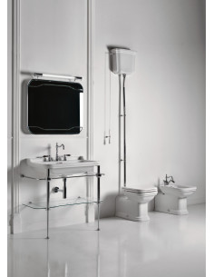 wc Waldorf +augsta līmeņa tvertne, bronzēta armatūra, universāls izvads - 1 2