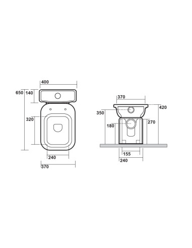 wc Waldorf +augsta līmeņa tvertne, bronzēta armatūra, universāls izvads - 5