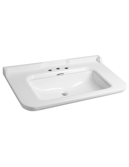 WALDORF keramikas izlietne 100x55cm, 3 atveres, balta - 1 WALDORF keramikas izlietne 100x55cm, 3 atveres, balta - 1