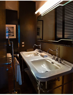 WALDORF dubultā keramikas izlietne 150x55cm, 6 atveres, balta - 1 2