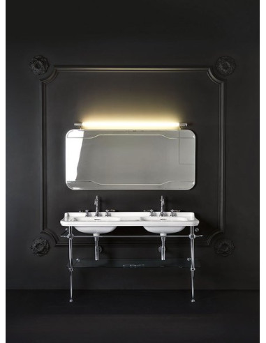 WALDORF dubultā keramikas izlietne 150x55cm, 6 atveres, balta - 3