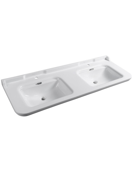 WALDORF keramikas dubultā izlietne 150x55cm, balta - 1 WALDORF keramikas dubultā izlietne 150x55cm, balta - 1