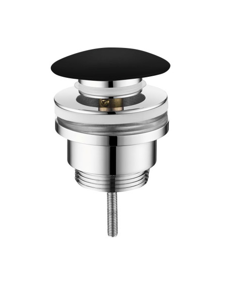 Aizverams universāls apakšējais vārsts Kerasan 5/4´´ ar keramikas aizbāzni, spīdīgi melns - 1 Aizverams universāls apakšējais vārsts Kerasan 5/4´´ ar keramikas aizbāzni, spīdīgi melns - 1