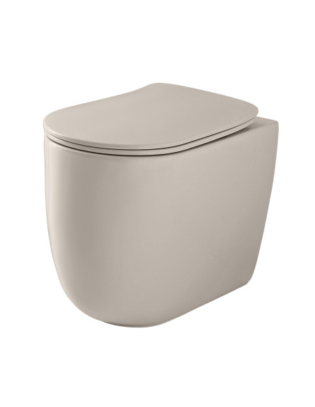 bezmalu grīdas tualete Nolita, pelēks matēts - 1