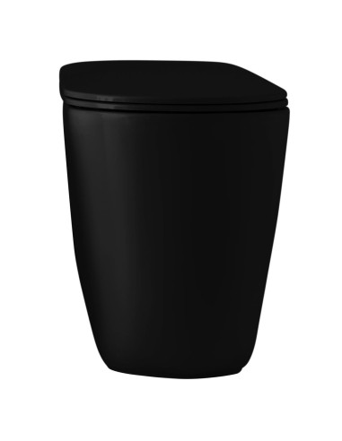 bezmalu grīdas tualete Nolita, melns matēts - 3