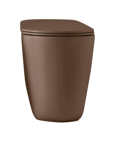 bezmalu grīdas tualete Nolita, brūns matēts - 4
