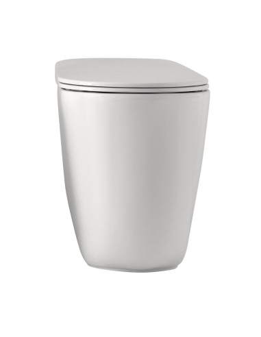 bezmalu grīdas tualete Nolita, balts matēts - 3