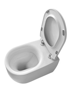 bezmalu grīdas tualete Nolita, balta Tech (antibakteriāla virsma) - 1 2