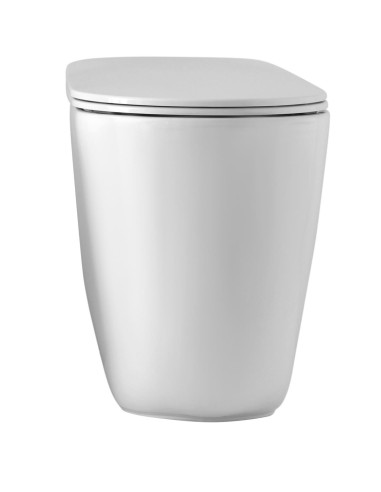 bezmalu grīdas tualete Nolita, balta - 3