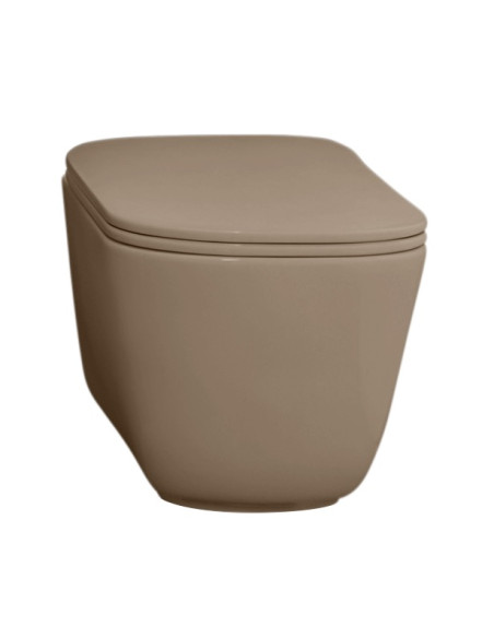 bezmalas grīdas tualete Tribeca, lazdu riekstu matēts - 1