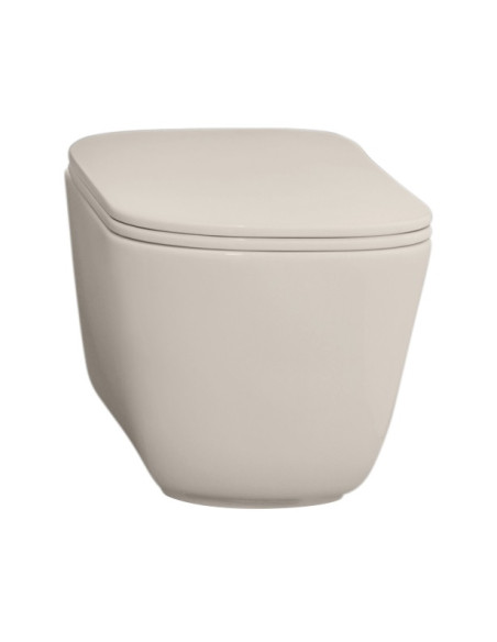 bezmalu grīdas tualete Tribeca, pelēks matēts - 1