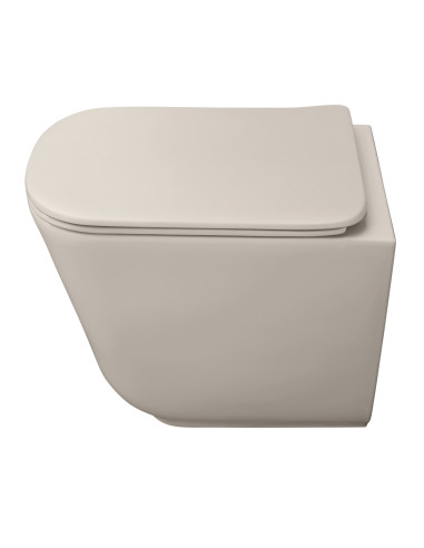 bezmalu grīdas tualete Tribeca, pelēks matēts - 2